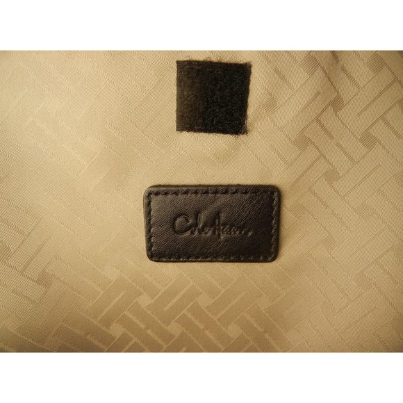 COLE HAAN BLACK Faux CROC PATENT LEATHER LAPTOP SHOULDER TOTE BAG 16"X11"X2.5" - Picture 7 of 13